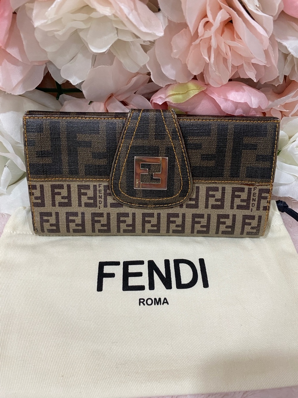 Fendi Zucca Continental Wallet
